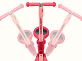 Chipmunk Plus Kids' Kick Scooter | Turquoise showing adjustable T-bar and folding removable seat in use.