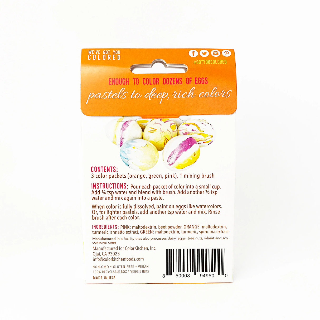 Natural Easter Egg Paint Set