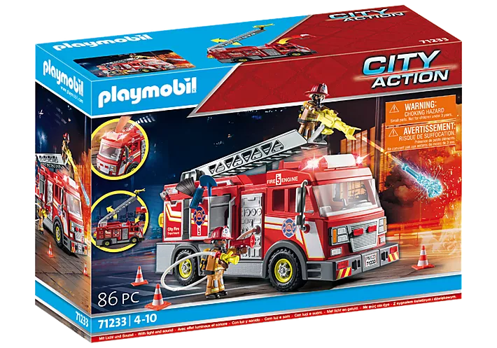 City Action | Fire Truck with Flashing Lights – Treehouse Toys City Action | Fire Truck with Flashing Lights – Treehouse Toys