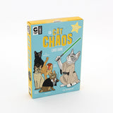 Cat Chaos card game box featuring colorful illustrated cats playing together