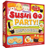 Sushi Go! Chef's Special card game box featuring colorful sushi characters