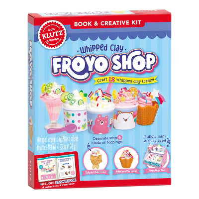 Whipped Clay Froyo Shop creative clay kit box with colorful frozen yogurt treats and decorating supplies