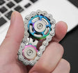 Gear Spinner with colorful interlocking gears held in a hand