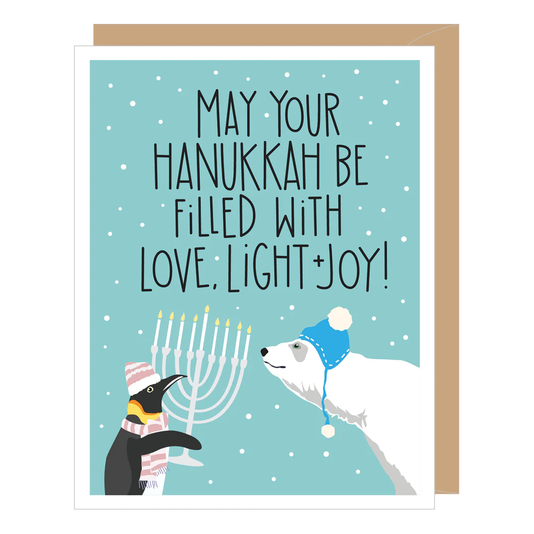 Penguin & Bear Hanukkah Card