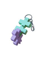 HEXEL Duo Keychain in mint and lilac, a versatile fidget toy keychain designed for stress relief and focus.