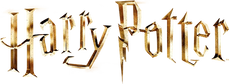 Harry Potter logo with golden shimmer effect on a transparent background for unused file product