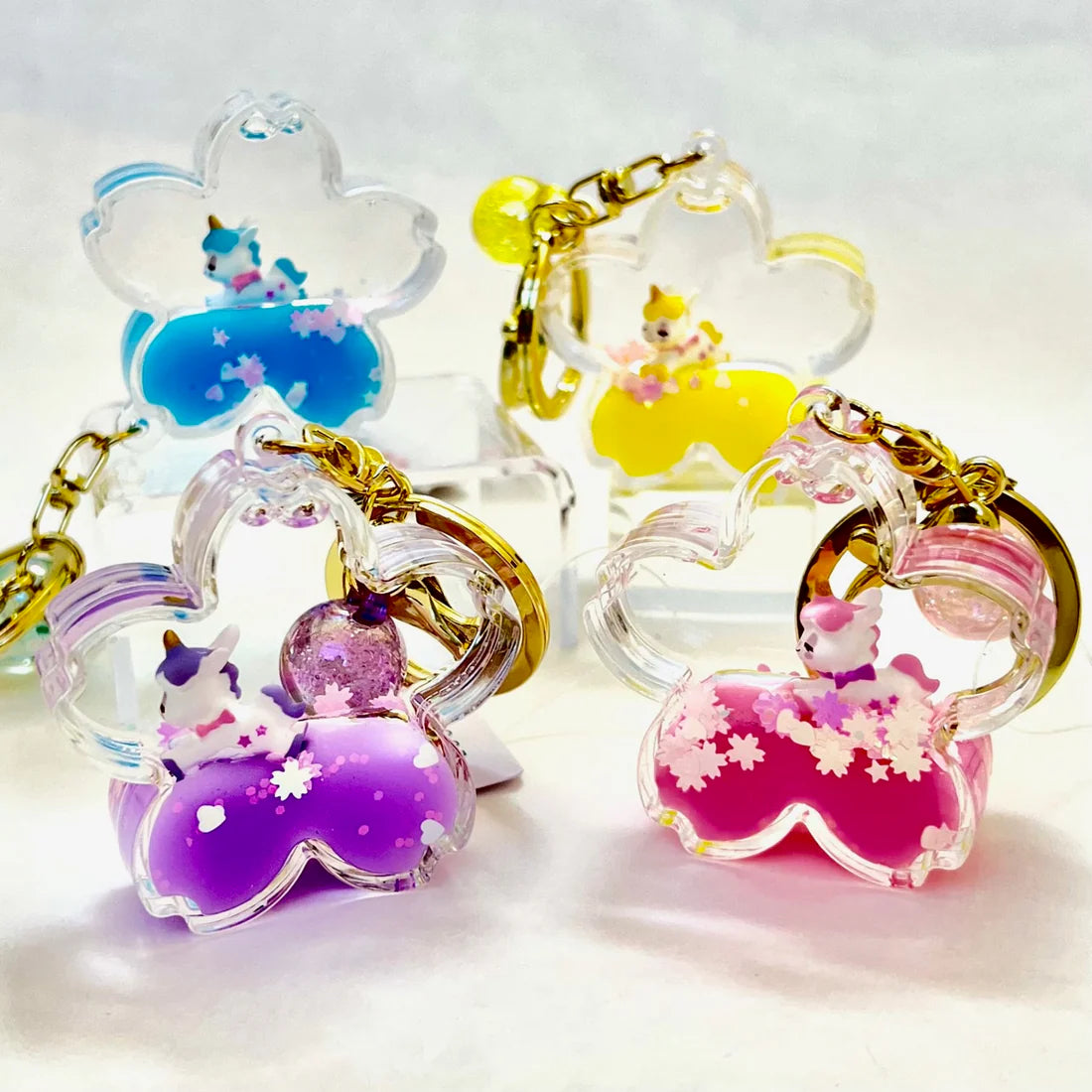 Unicorn Flower Keychain