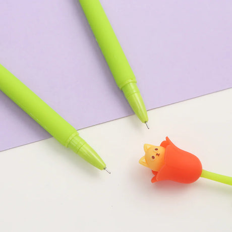 Bluebells Wiggle Gel Pen with smooth fine tip black gel ink and cute cat in bluebell design, sold separately.