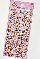 Otter Puffy Stickers sheet with colorful, cute otter illustrations perfect for notes, planners, and creative projects.