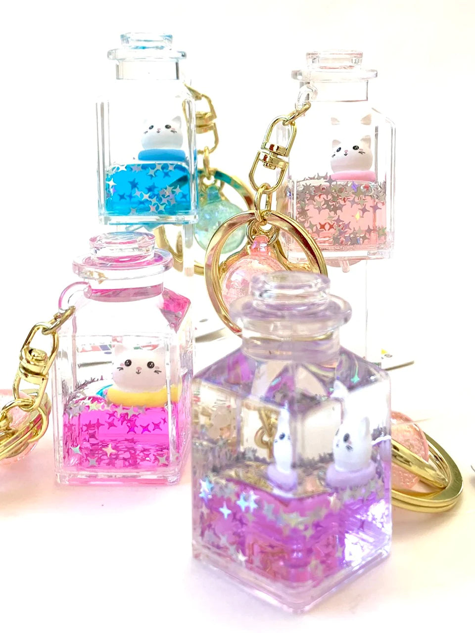 Kitty Jar Floaty KeyChain