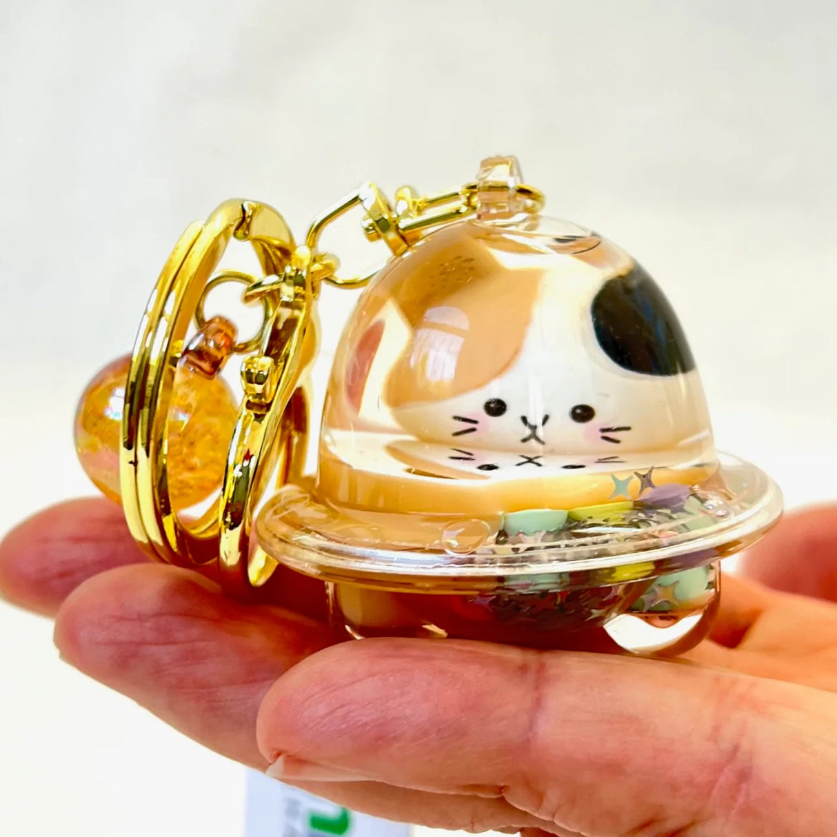 Cat UFO Floaty KeyChain