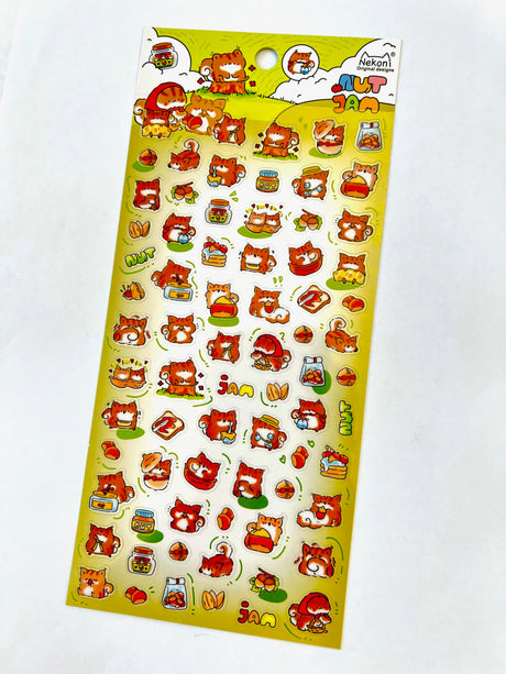 Squirrel Party Stickers sheet with cute squirrel illustrations perfect for notes, planners, and creative crafts for all ages.