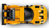 Speed Porsche 911 GT3 RS Super Car toy with detailed hood air intakes, rear wing, and distinctive headlights in bright orange.