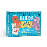 Birds Little Matching Game with colorful illustrated bird pairs in a turquoise memory game box
