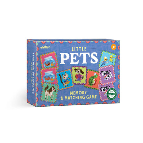 Pets Little Matching Game box featuring colorful animal cards