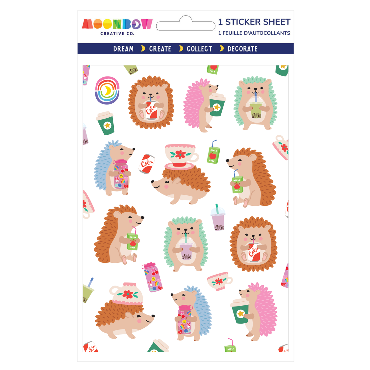 Hydrating Hedgehogs Glossy Stickers