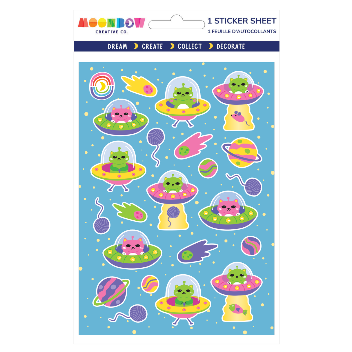 Fe-Line-ing Saucers Hologram Stickers