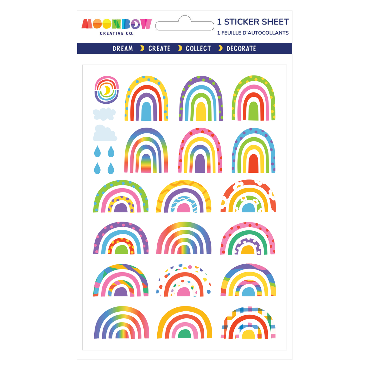Happy Rainbows Glossy Stickers