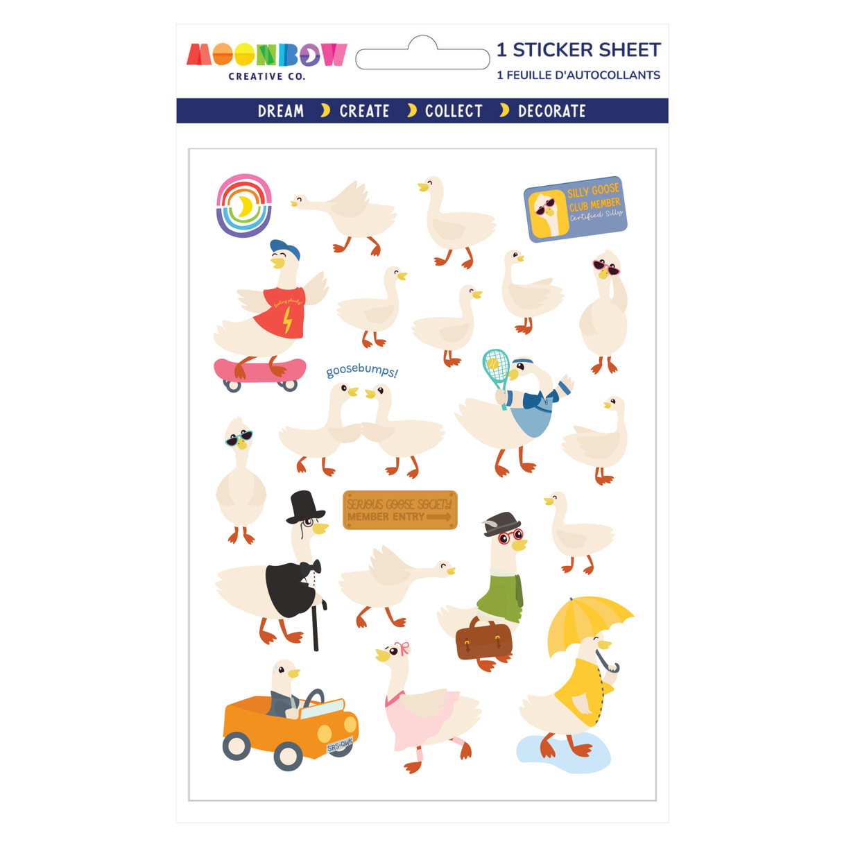 Goose on the Loose Glossy Stickers