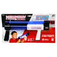 Marshmallow Pump Action Blaster toy in packaging with child aiming the blaster and colorful branding details