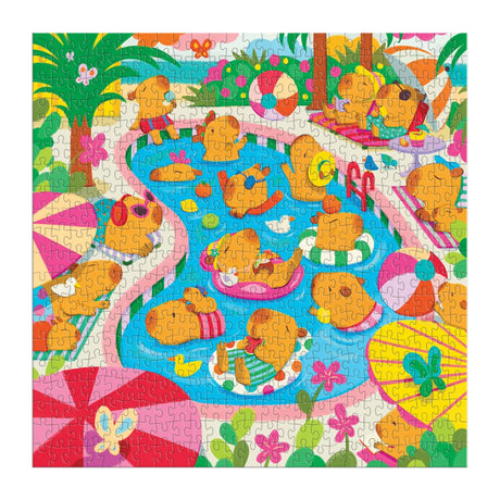 500pc Capybara Pool Day Family Puzzle