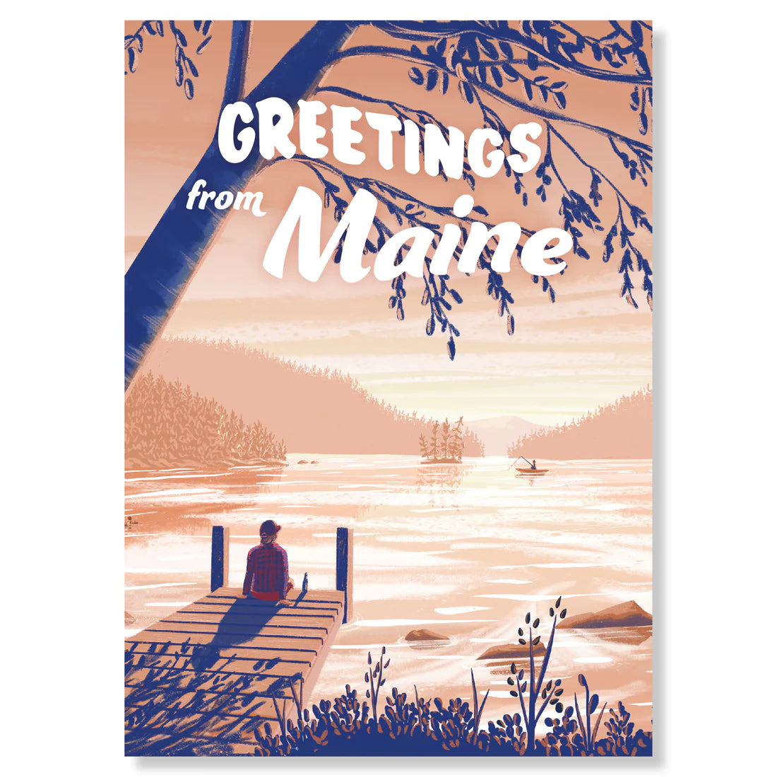 Greetings From Maine Postcard