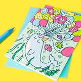 Have an Awesome Birthday Narwhal Card