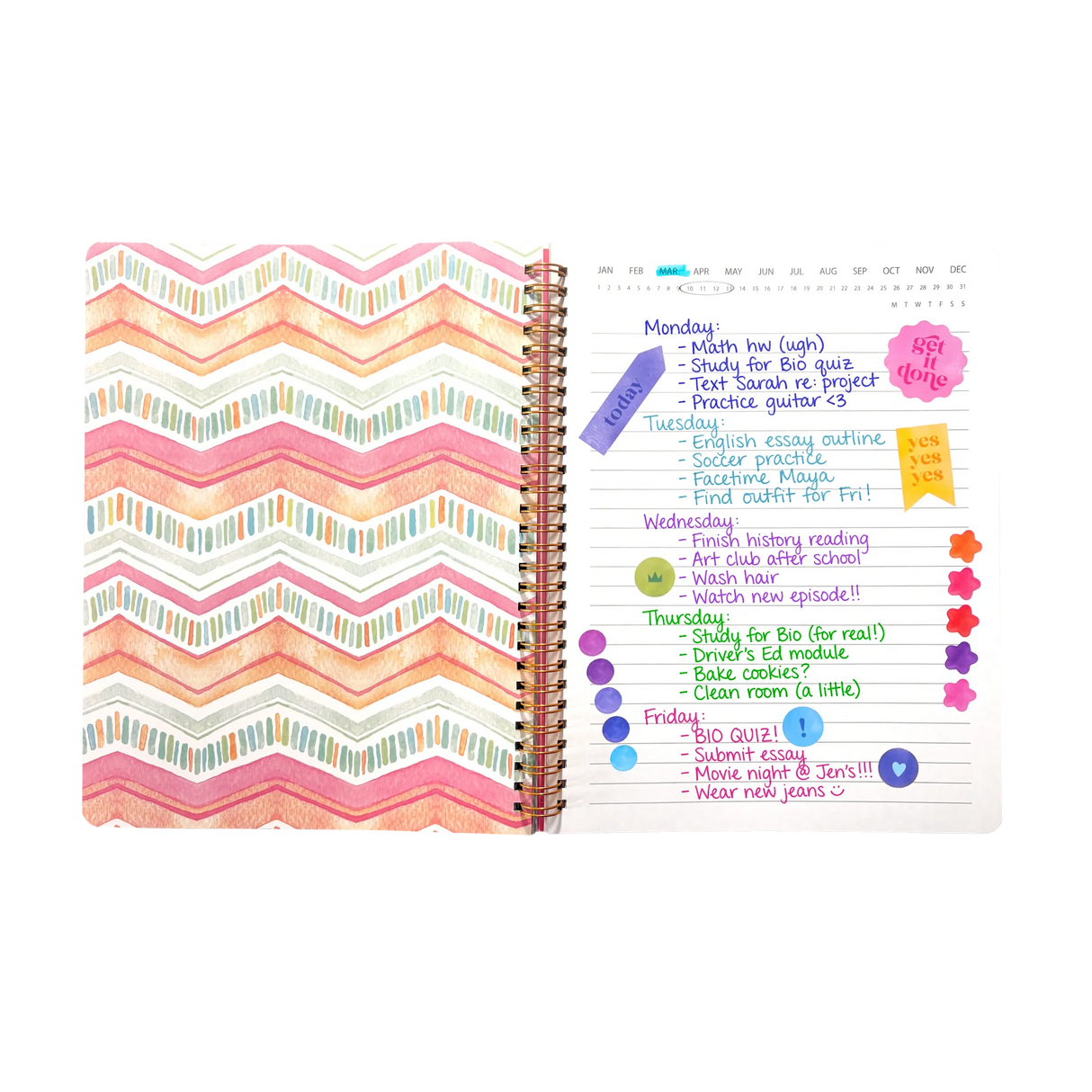 Artful Notes Reverse Coloring Notebook | Geoscape