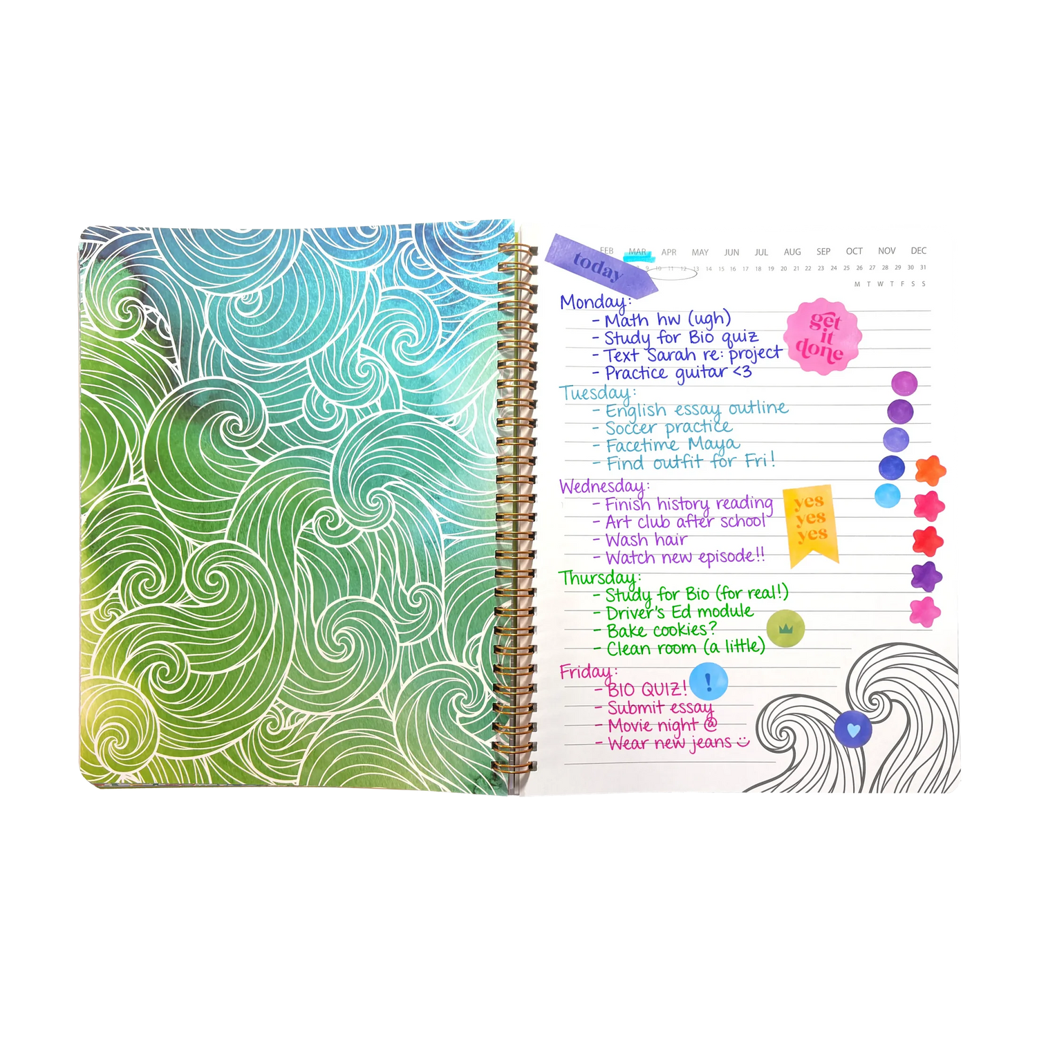 Artful Notes Reverse Coloring Notebook | Wildscape