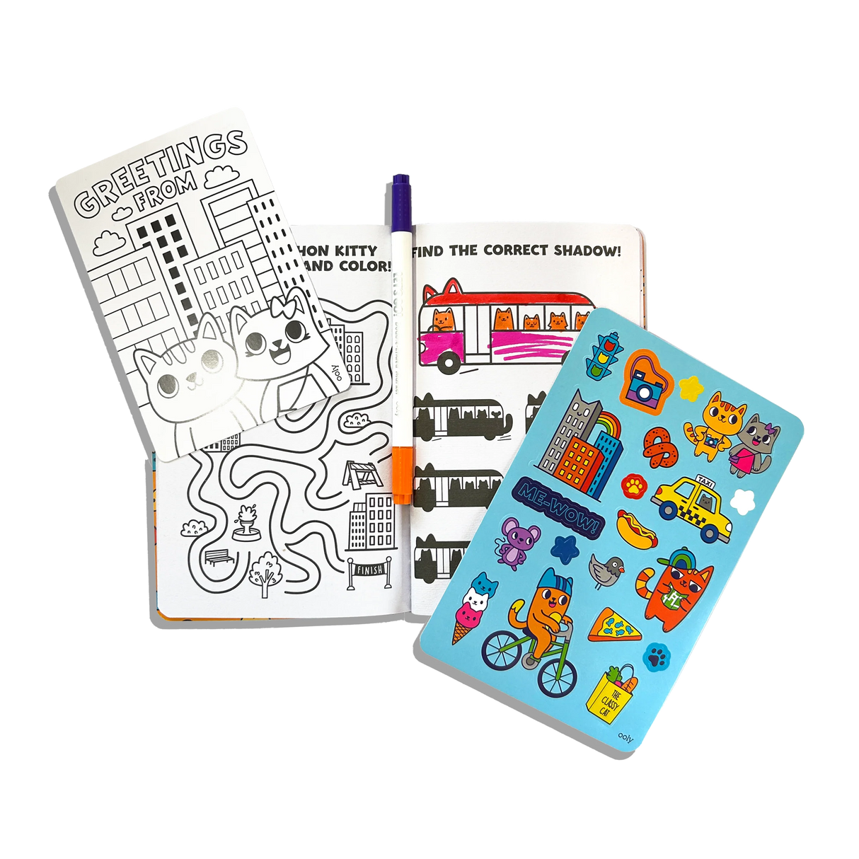 Let's Go! Activity & Coloring Kit | Kitty