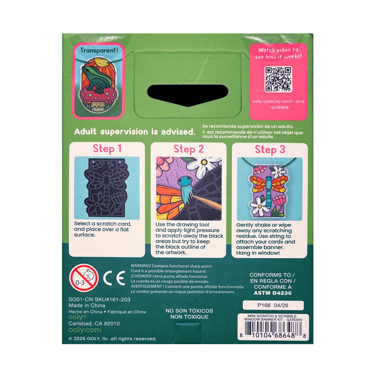 Scratch & Scribble Window Banner | Garden