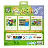 Shrink-Its! Garden Pals DIY kit with garden-themed charms, colored cords, and ball chains for baking and crafting.