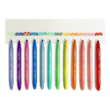Switch-eroo Sparkle Glittery Color Changing Markers set of 12 with glittery and mystery color double-ended tips.