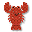Wood Pendulum Clock | Lobster in natural wood finish with silent quartz movement and easy hang bracket.