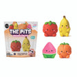 The Pits Grumpy Fruits toy set with colorful grumpy fruit characters and package