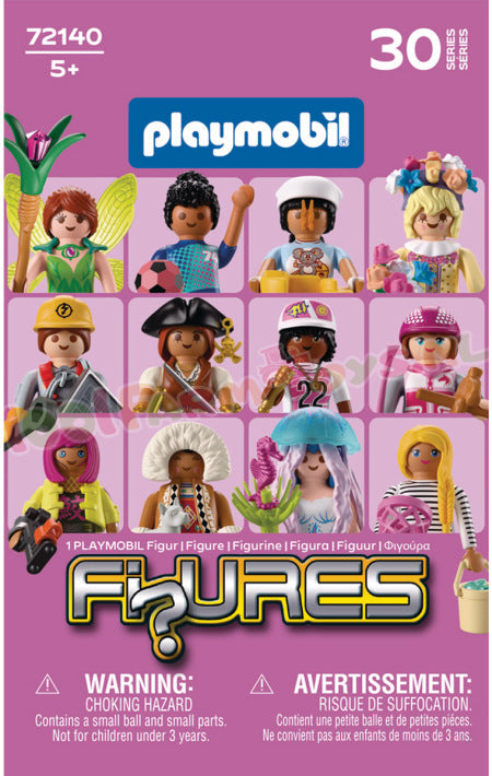 Figure Series 30 Playmobil box featuring colorful collectible figures for children ages 5 and up