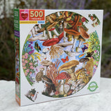 500pc Mushrooms & Butterflies Round Puzzle