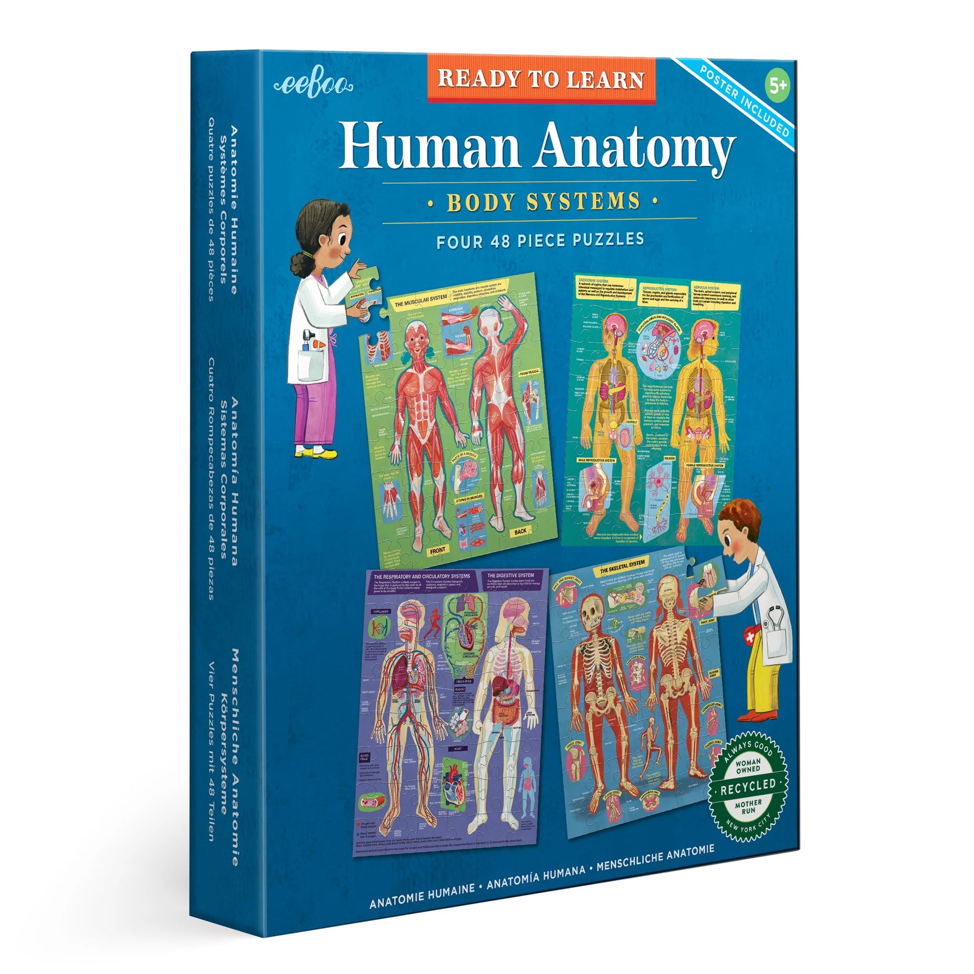 48pc Human Anatomy Puzzles – Treehouse Toys