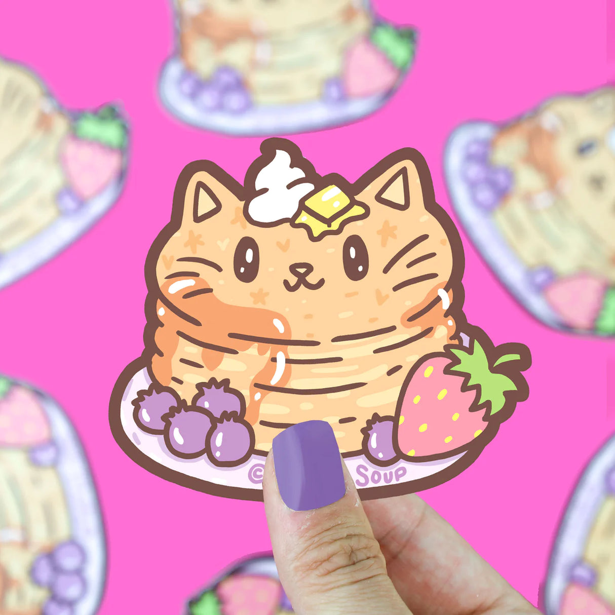 Pancake Kitty Sticker