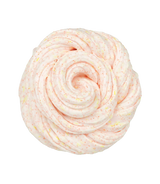 Soft pale orange putty with sparkling yellow and orange specks scented like chewy peach ring candy twisted in a swirl