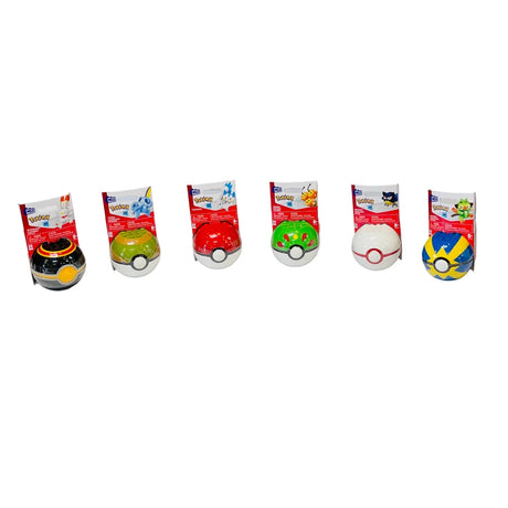 Mega Construx Pokemon Ball set featuring various Poké Balls with display prongs and character cards included.