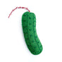 Pickle Felt Ornament handmade from green sheep wool, unbreakable Christmas tree decoration with hanging string.