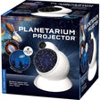 Planetarium projector casting star constellations and space images to create a night sky experience at home
