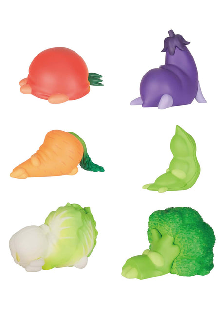 Lazy Veggies Blind Box with six colorful vegetable themed collectible figures