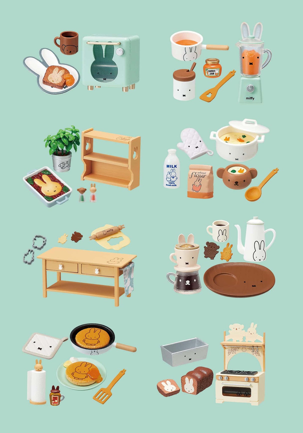 Blind box contains one of eight sets of adorable Miffy-themed kitchen accessories. Ages 3+.