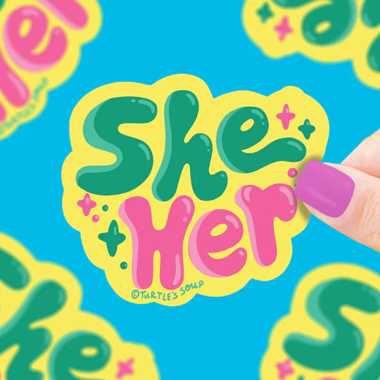 She Representative Sticker She/Her Pronouns Sticker – Treehouse Toys