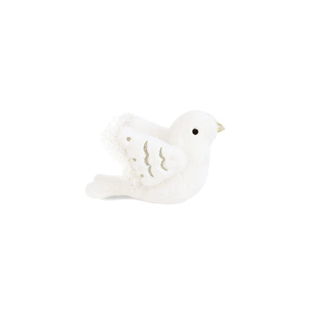 Peace Dove white dove figure with delicate gold accents and textured wings