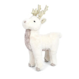 Snowflake Deer plush white reindeer toy with textured antlers