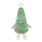 Jumbo Tree plush Christmas tree toy with star topper candy canes holly and dangling legs