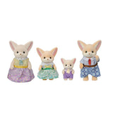 Fennec Fox Family set of four dressed fox figures in colorful clothing